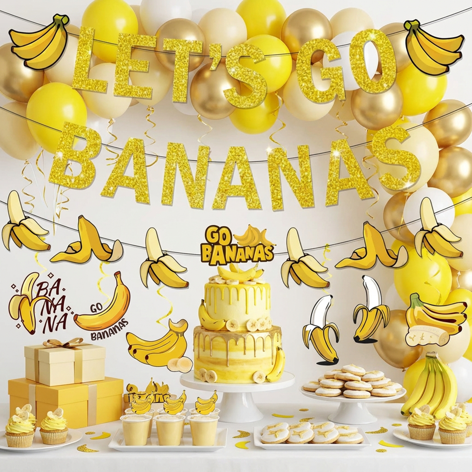 1Set Yellow Bananas Birthday B - Let'S Party Event Supply recensie en prijs