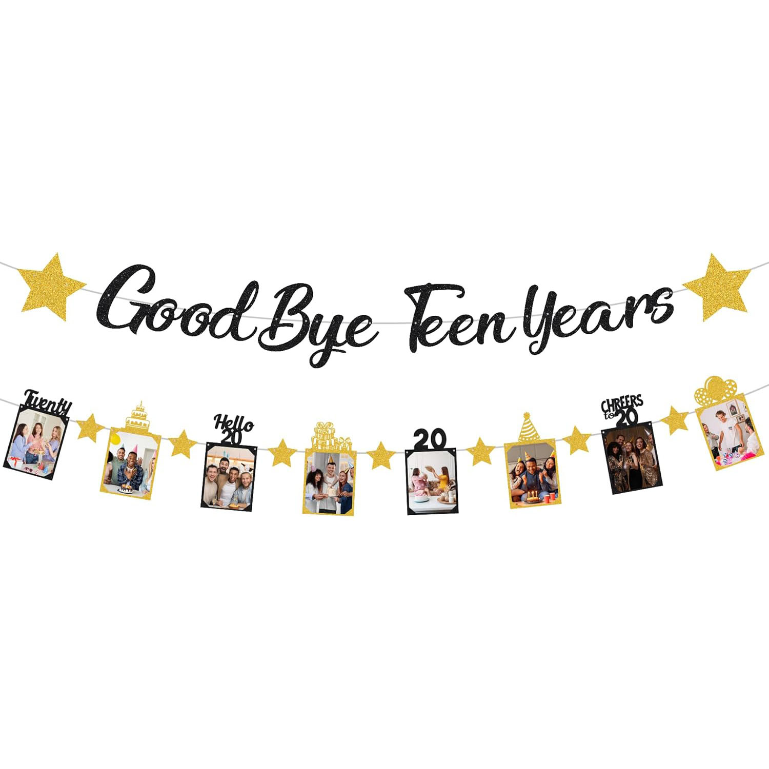 Black Gold Glitter Goodbye Tee - Party Banner Gold recensie en prijs