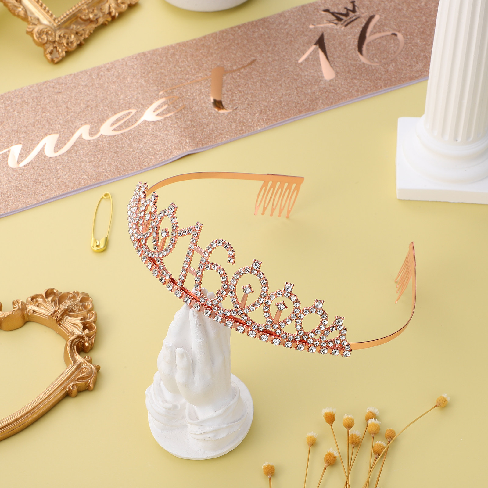 1Set Glittering Birthday Tiara - Birthday Sash Glitter recensie en prijs