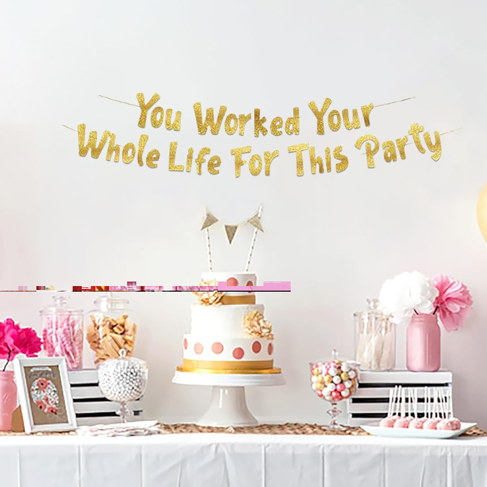 Retirement Party Decorations Y - Party Banner Gold recensie en prijs