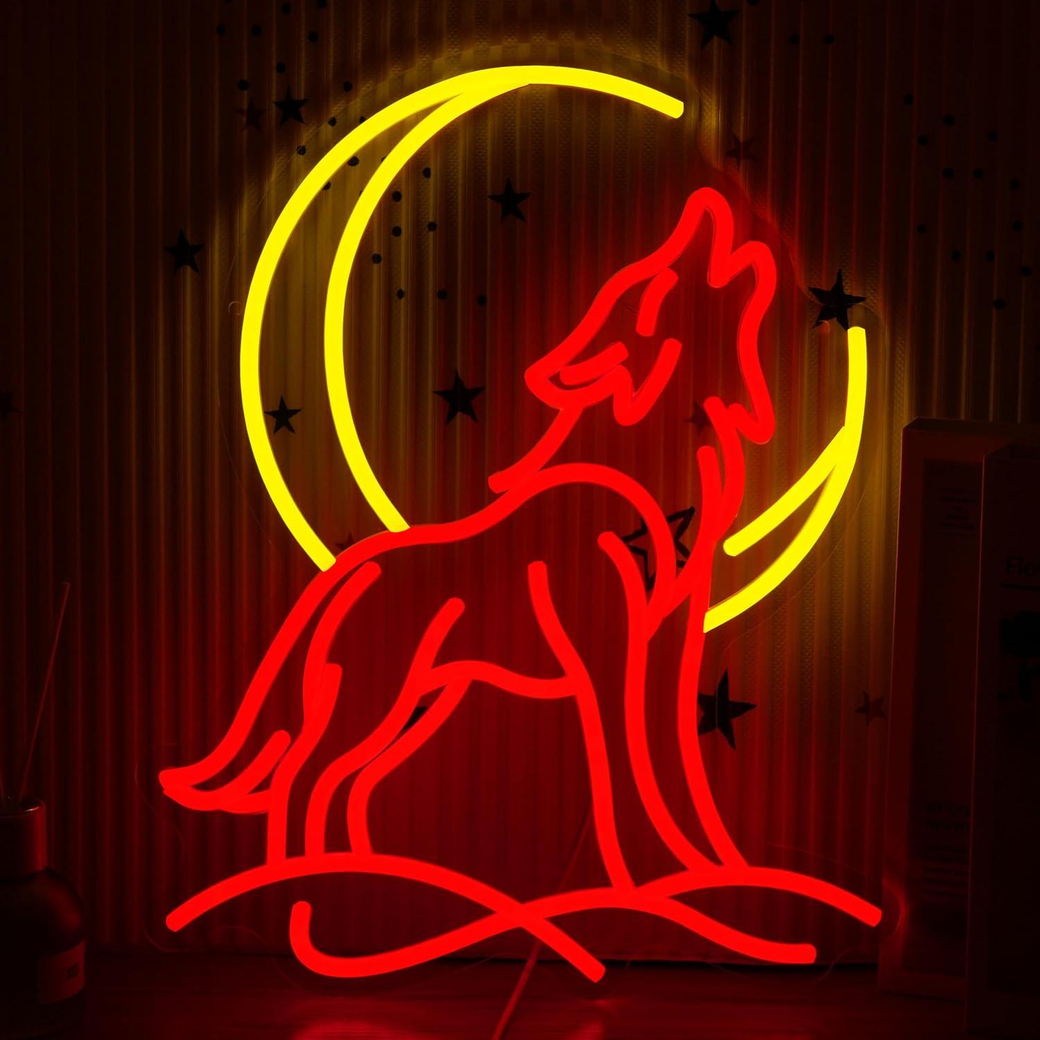 Howling Wolf Neon Sign Dimmabl - Neon Sign Party recensie en prijs