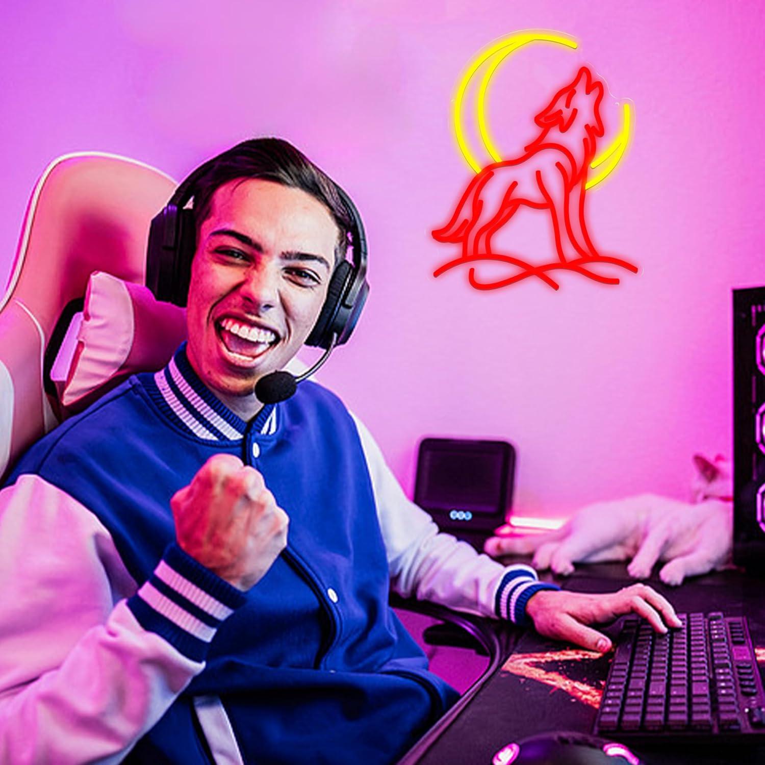 Howling Wolf Neon Sign Dimmabl - Neon Sign Party recensie en prijs