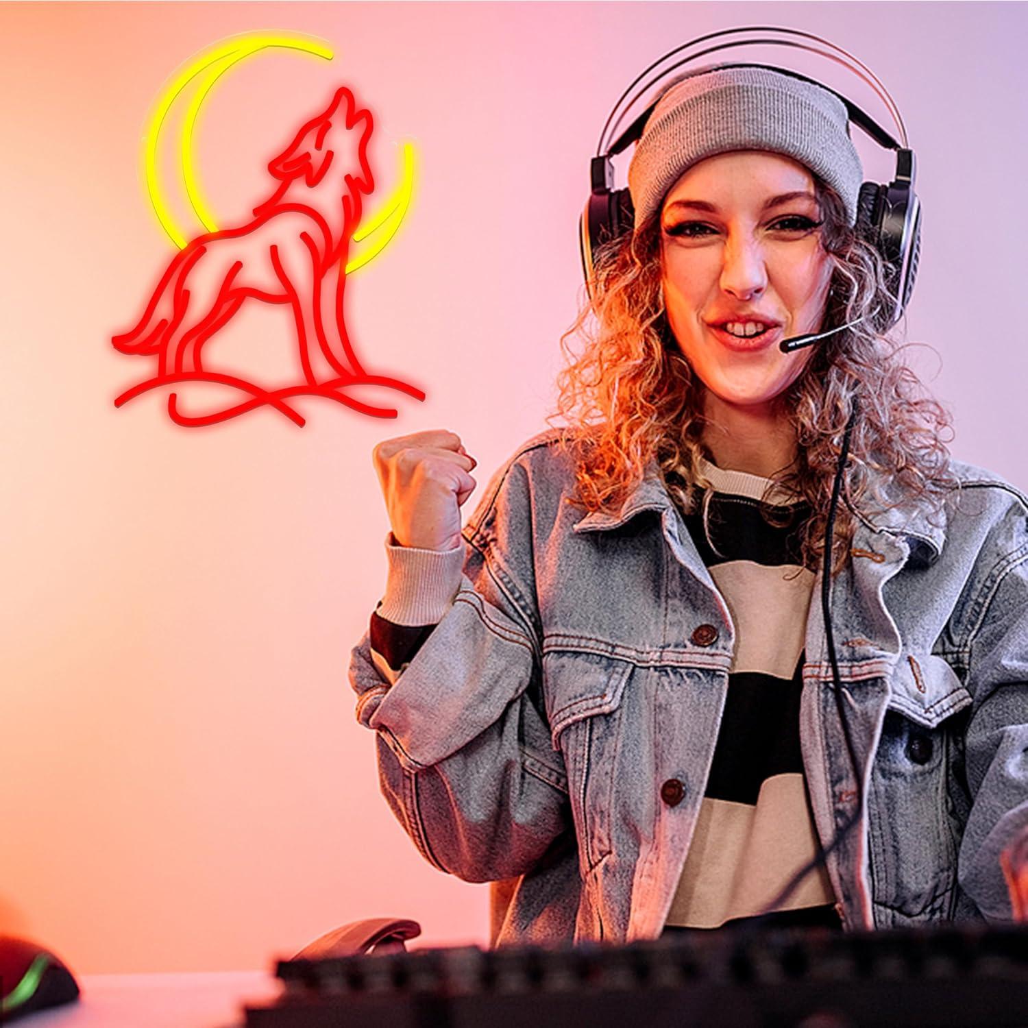 Howling Wolf Neon Sign Dimmabl - Neon Sign Party recensie en prijs
